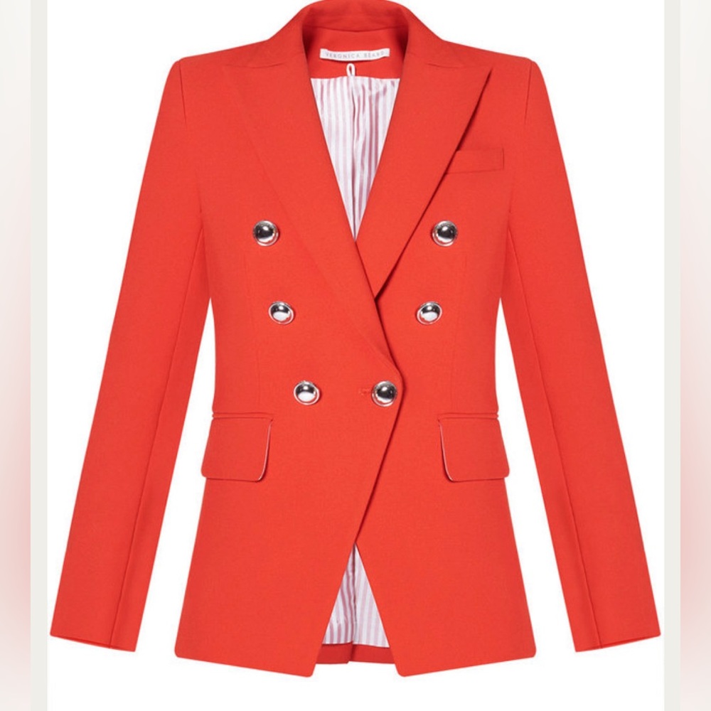 Veronica Beard Miller Dickey Cady Jacket - Red